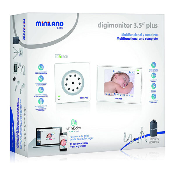 Miniland Baby Monitor Vidéo et Audio Digimonitor 3.5 PLUS