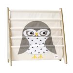 3 Sprouts GRAY OWL Front Bookcase