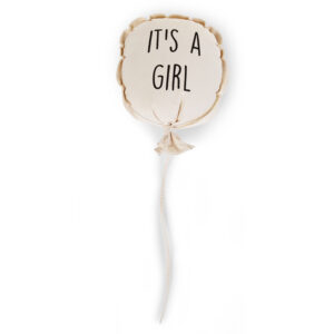 Childhome Birth Bow Canvas balloon "IT'S A GIRL"