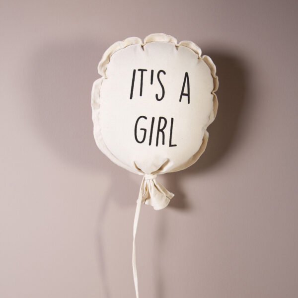 Childhome Birth Bow Canvas balloon "IT'S A GIRL"
