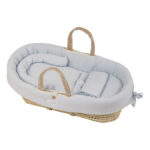 Dili Best Baby Basket in Palma Natural POWDER BLUE