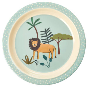 Rice Dinner Plate Blue Jungle