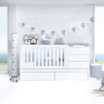 Alondra Convertible Cot Konver Sero Even with 2 removable drawers WHITE