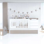 Alondra Konver Sero Even Convertible Cot with 2 ARENA second pull-out bed frame