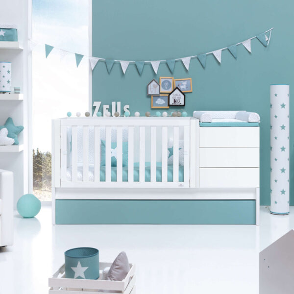Alondra Konver Sero Even Convertible Cot with 2 CIELO second pull-out bed frame