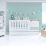 Konver Sero Kubo cot with 2 removable drawers MINT