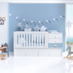 Konver Sero Bubble cot with 2 removable CIELO drawers