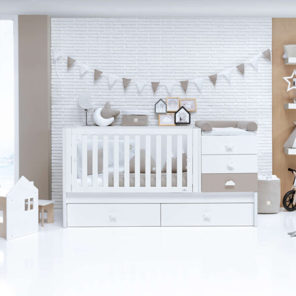 Konver Sero Bubble cot with 2 removable ARENA drawers