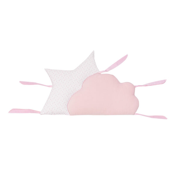 Bumper in the shape of a Cloud and Star Picci Bumper for Air Bed PINK