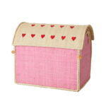 Raffia Hearts 小号大米玩具盒