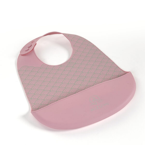 MIZU Baby Taiki Bib - Pink soft silicone bib